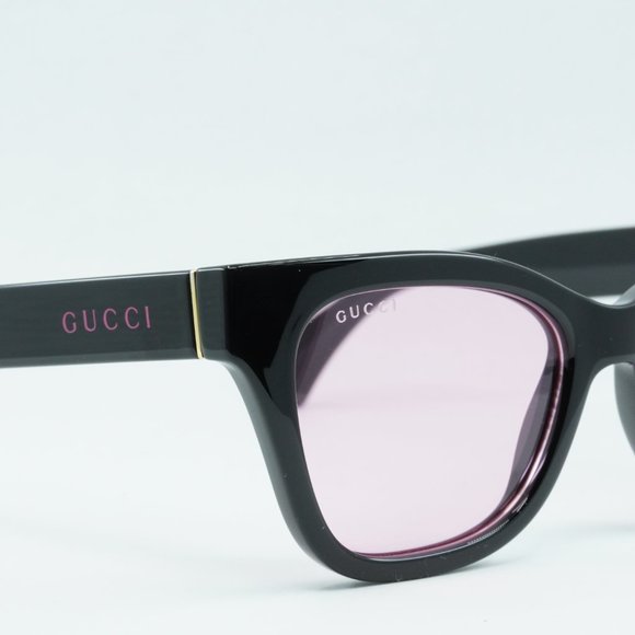 💯 NEW GUCCI GG1133S 003 BLACK SHINY PINK EYEGLASSES - Picture 9 of 13